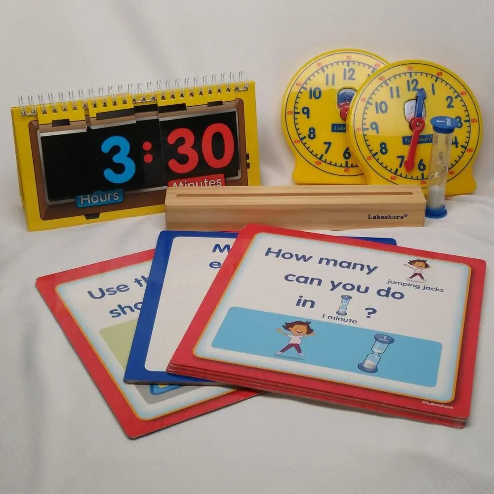 Lakeshore Learning What Time Is It Center Educational Clock Game LL414 Ages 6+